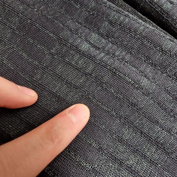 MISOOK Size Large Textured Black Open Front Cardigan Sweater Jacket Womens - Picture 4 of 5